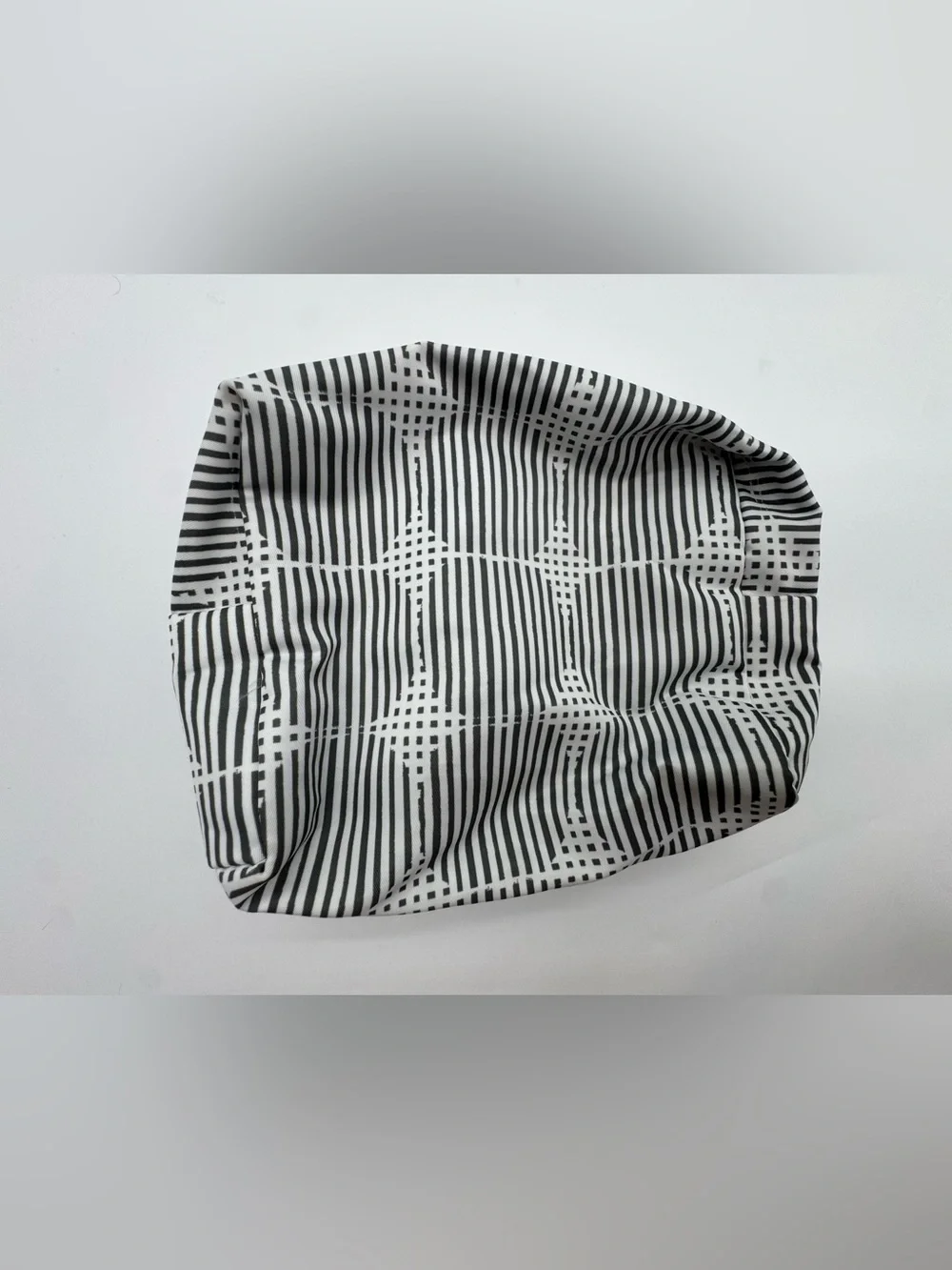 Sonia kashuk Black and White Geometric Striped makeup bag